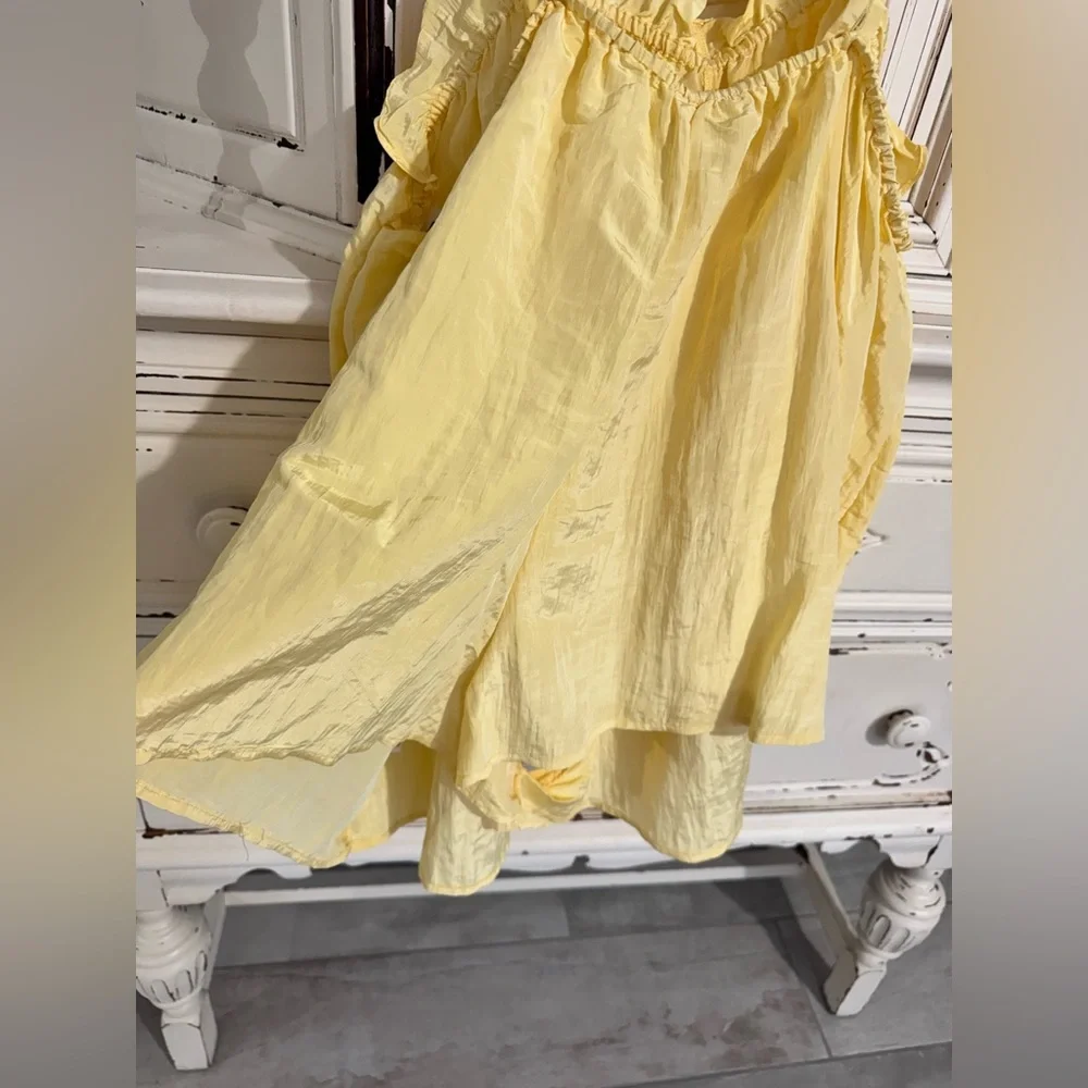 Free People Intimately Yellow Pajama Romper • Size M • NWT - Picture 3 of 6